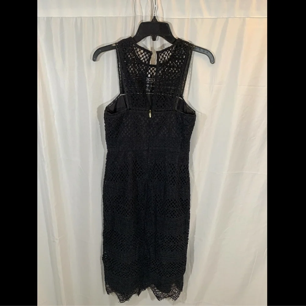 NWT $348 Trina Turk Vitality Crochet Knit Dress‎ in Black [SZ 4 ]